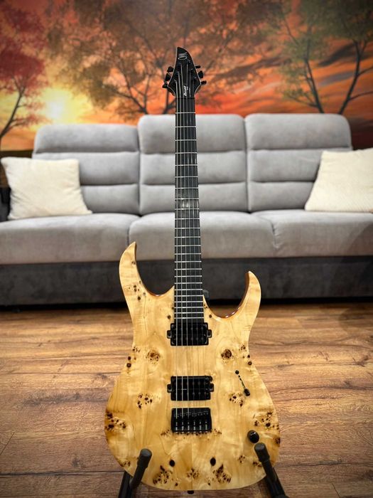 Mayones Duvell Elite 6 – Bare Knuckle | Poplar Burl | Mahogany | Stan idealny