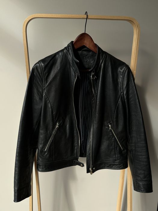 Шкіряна куртка massimo dutti