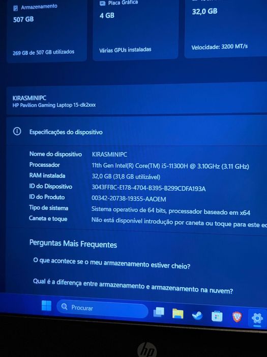 Portatil gamer  para troca