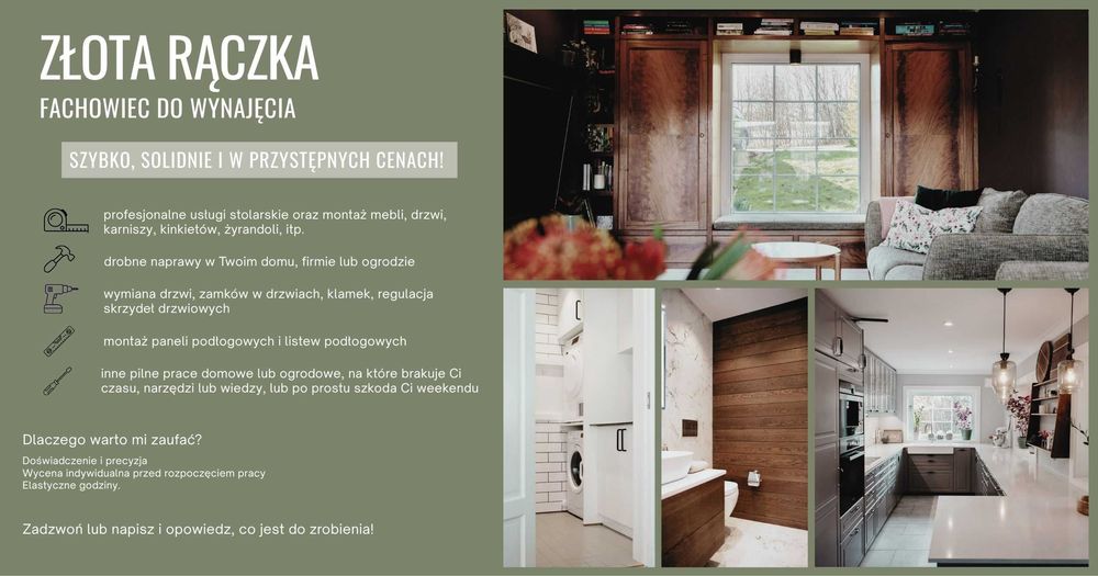 Złota rączka, fachowiec do wynajęcia.