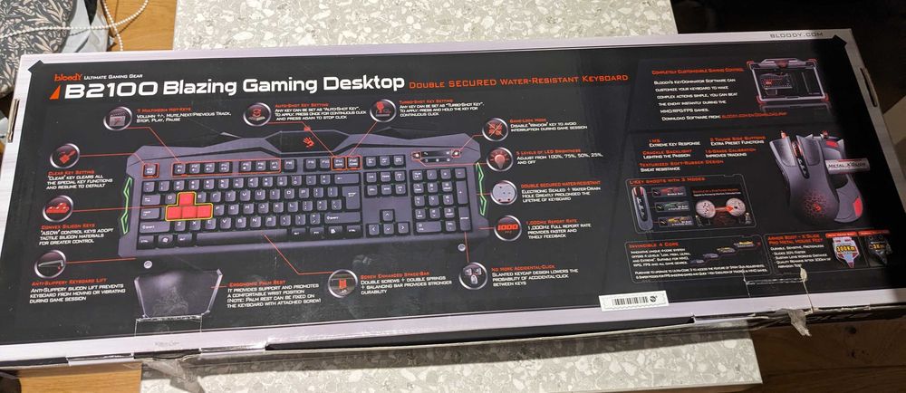 Klawiatura membranowa A4Tech B2100 + myszka