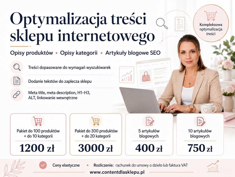 Teksty do sklepu | SEO dla sklepu | Optymalizacja sklepu SEO – opisy produktów, opisy kategorii i artykuły blogowe| teksty do sklepu