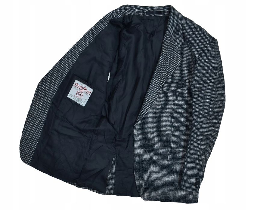 Harris Tweed Wełniana Marynarka Męska Short 40