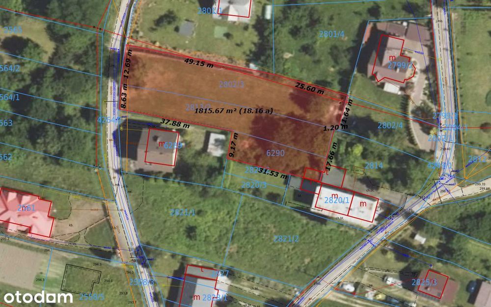 Działka budowlana 1820 m2- Chrzanów ul. Bracka