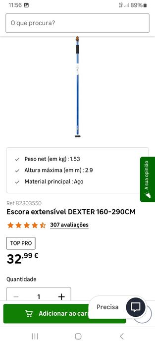 Escora dexter em bom estado (pouco uso)