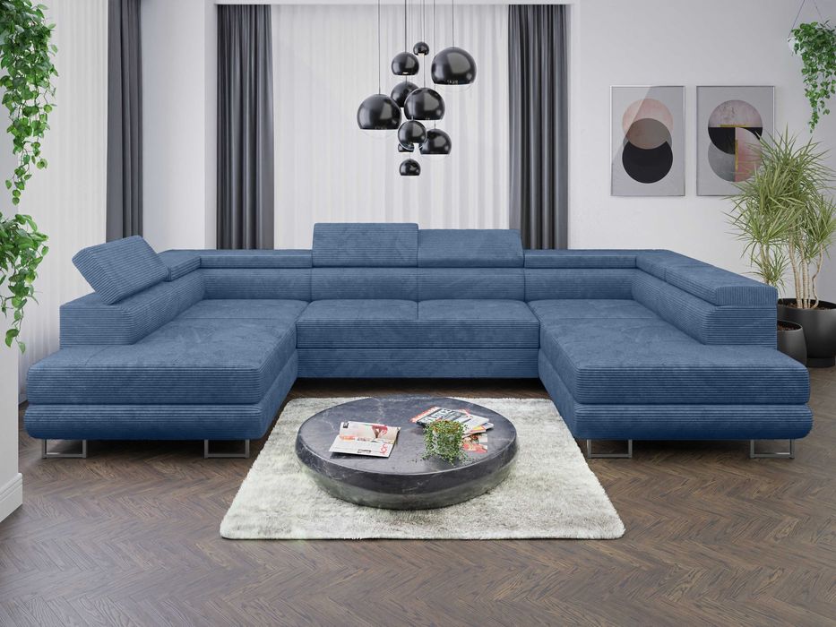 Narożnik Sofa Anton U funkcja spania delfin Kronos 7 sprezyna falista