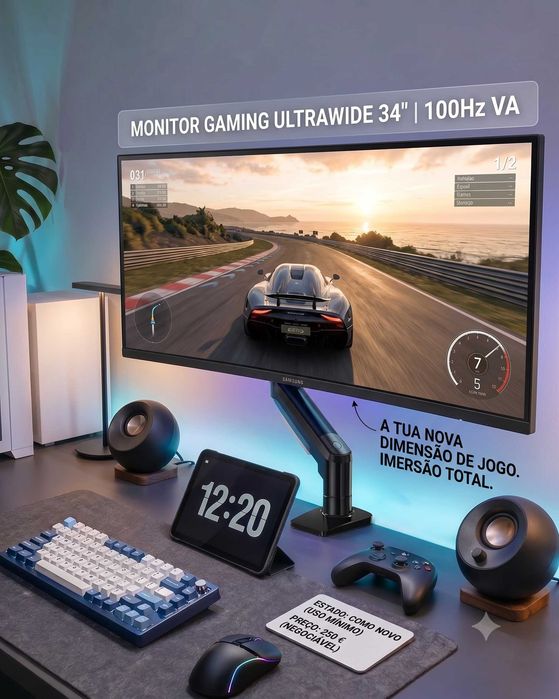 Samsung ViewFinity S50GC 34" Ultrawide VA – Quad HD – 100 Hz (250€)