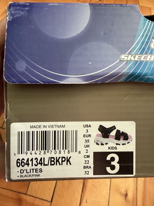 Босоніжки skechers на дівчинку 35 розмір