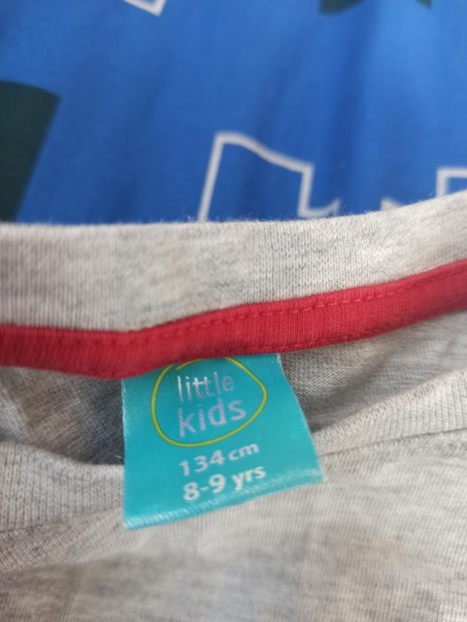 Zestaw trzech koszulek, bluzki z długim rękawem 134 cm