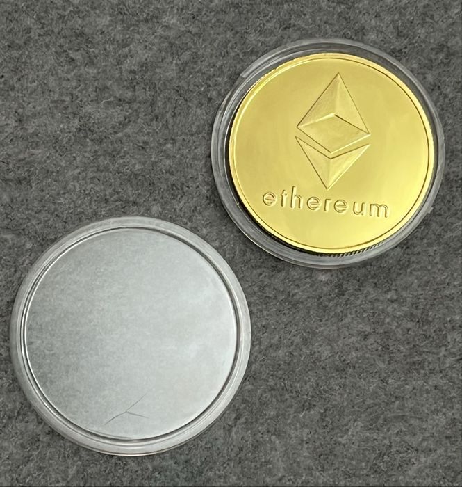 Сувенирная монета эфириум ethereym этер эфир bitcoin биткоин монета