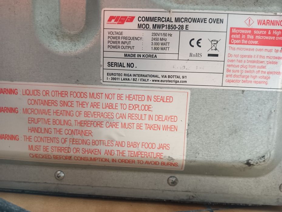Microondas profissional Riga