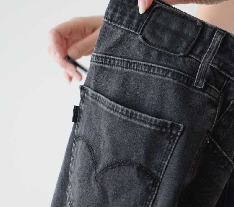 Levi's premium 721 w29 l32 m spodnie czarne rurki wysoki stan