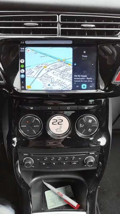 Rádio Android 7" para Citroën C3/DS3 – CarPlay, GPS e câmara