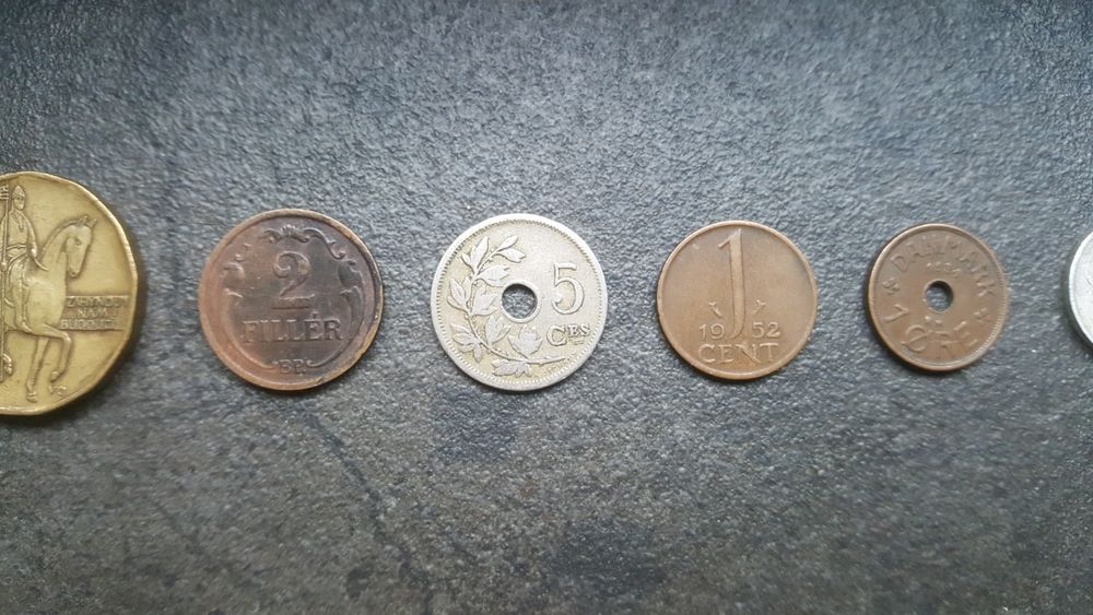 Stare monety z różnych krajów Europy