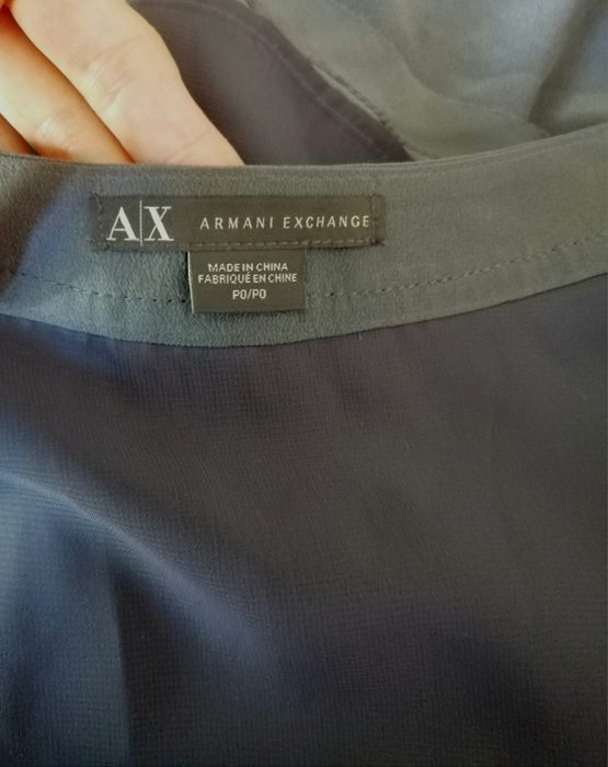 Armani Exchange spódnica jedwab mulberry