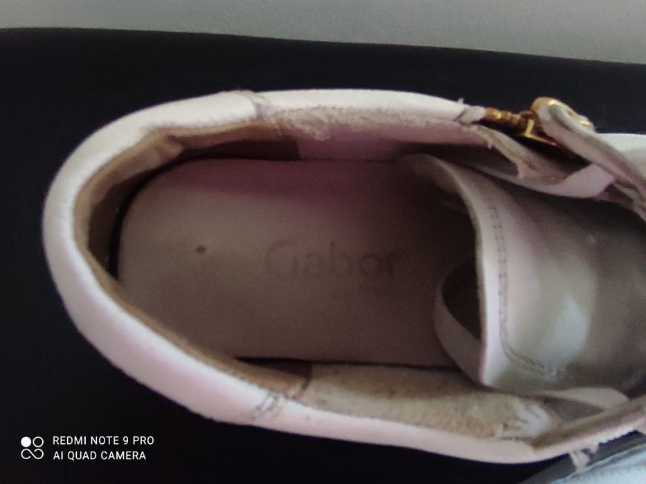 Gabor białe skórzane buty sneakersy damskie