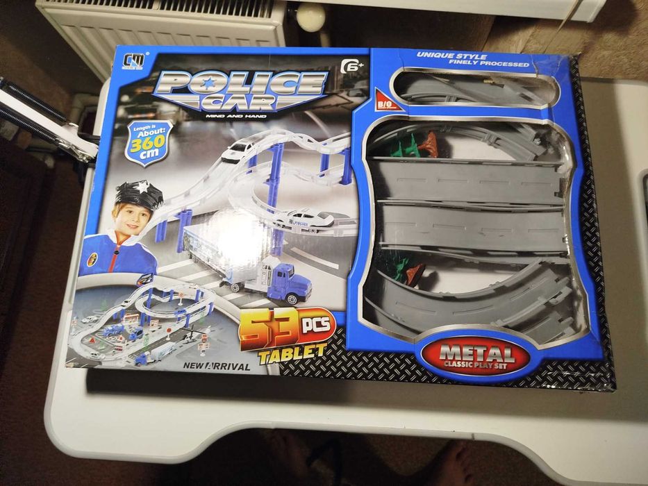 Трек з машинками Поліція, метал, 53 деталі