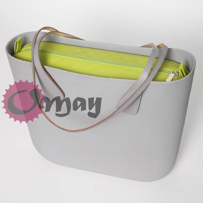 organizer do OBAG STANDARD eko skóra pikowana zielona Limonka OMAY