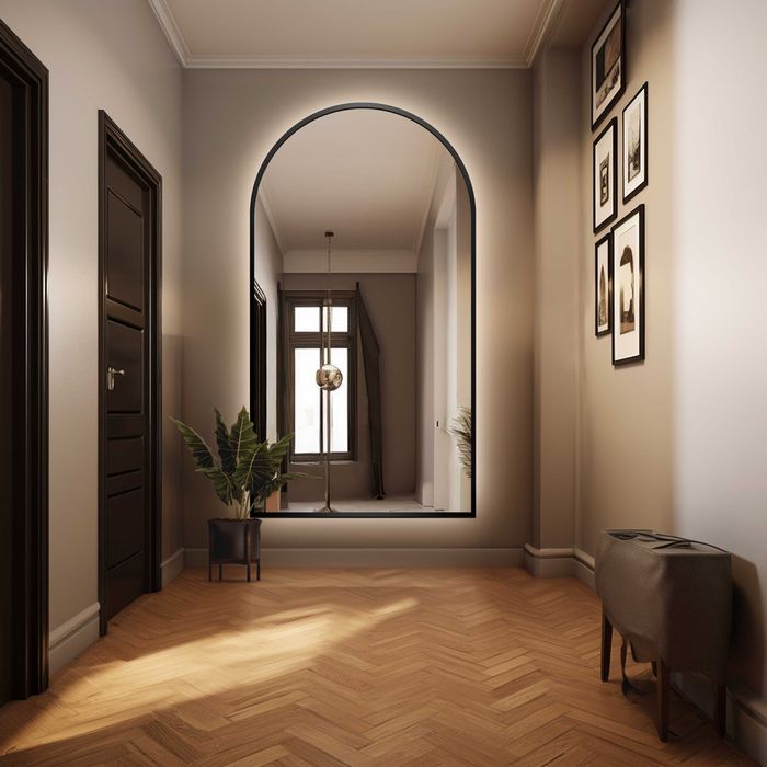 Lustro łazienkowe w ramie mdf BERDO LED 60X120 cm - ALFARAM