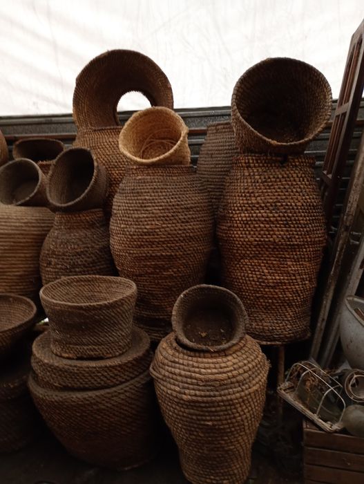 Kosz koszyk słomiany starocie