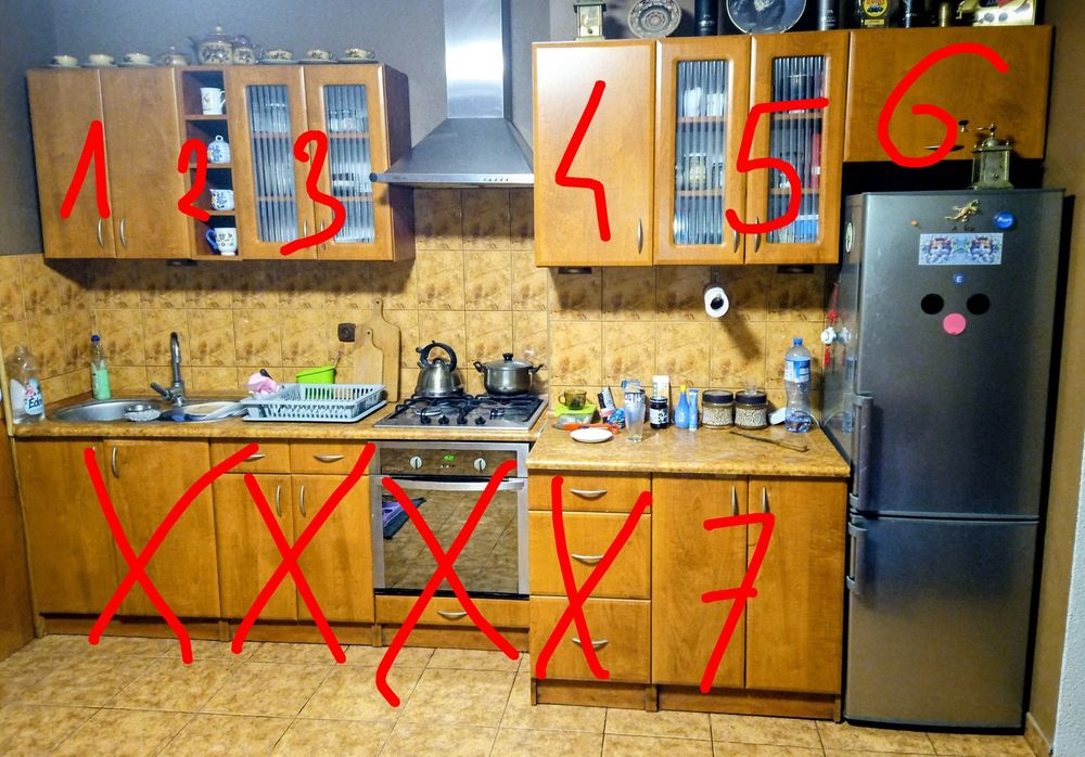 Używane szafki, meble kuchenne.