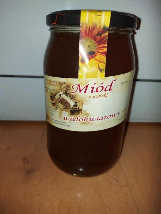 Miód wielokwiatowy prosto z dolnośląskiej pasieki 2025r słoiki 1.25kg