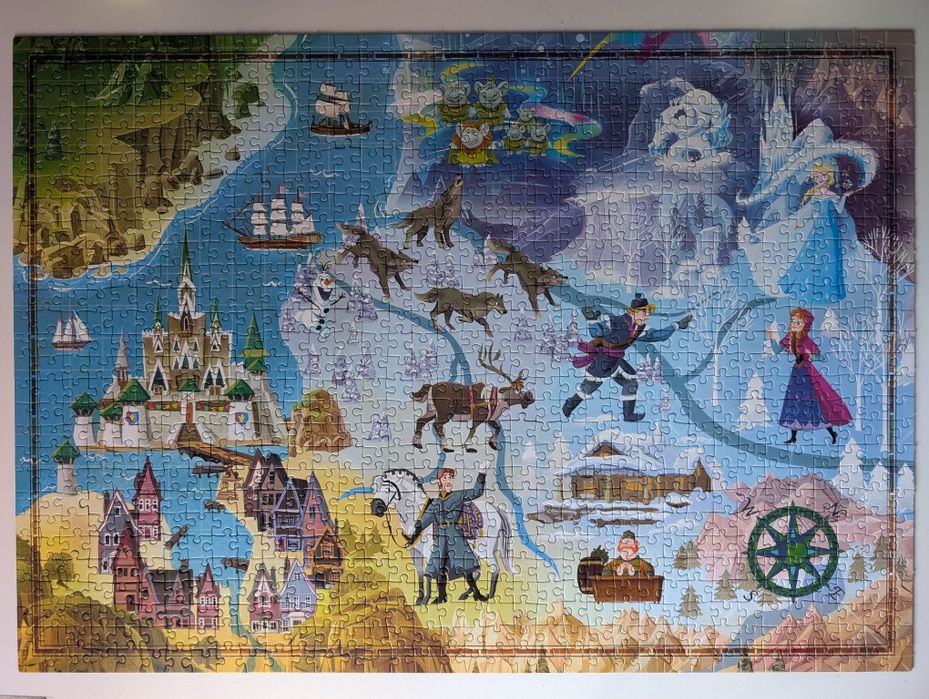 Puzzle 1000 Story maps Frozen, Elsa