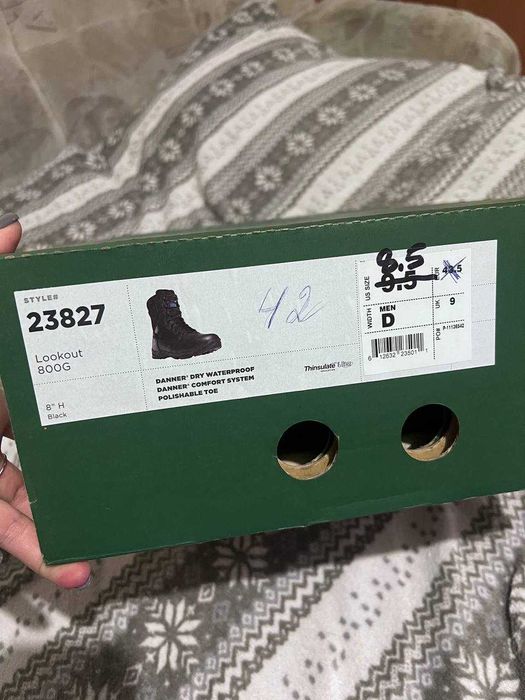 Тактичні чорні черевики Danner Lookout 8 Inch 800G