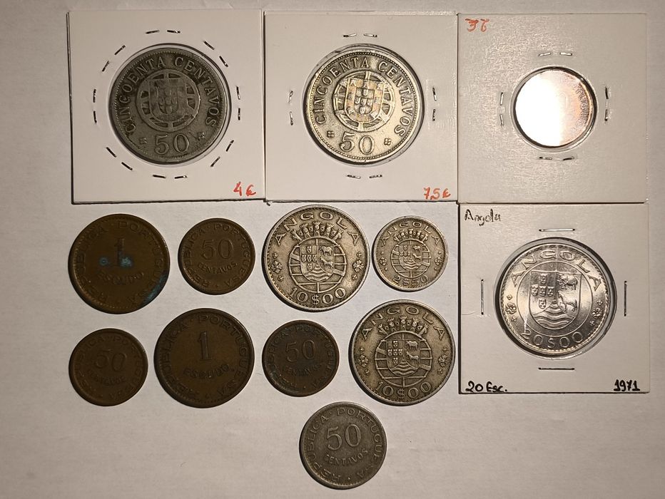 Lote de 13 moedas de Angola [1927 a 1974]