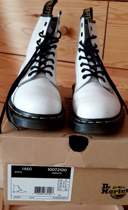 Dr Martens, glany, białe, 39