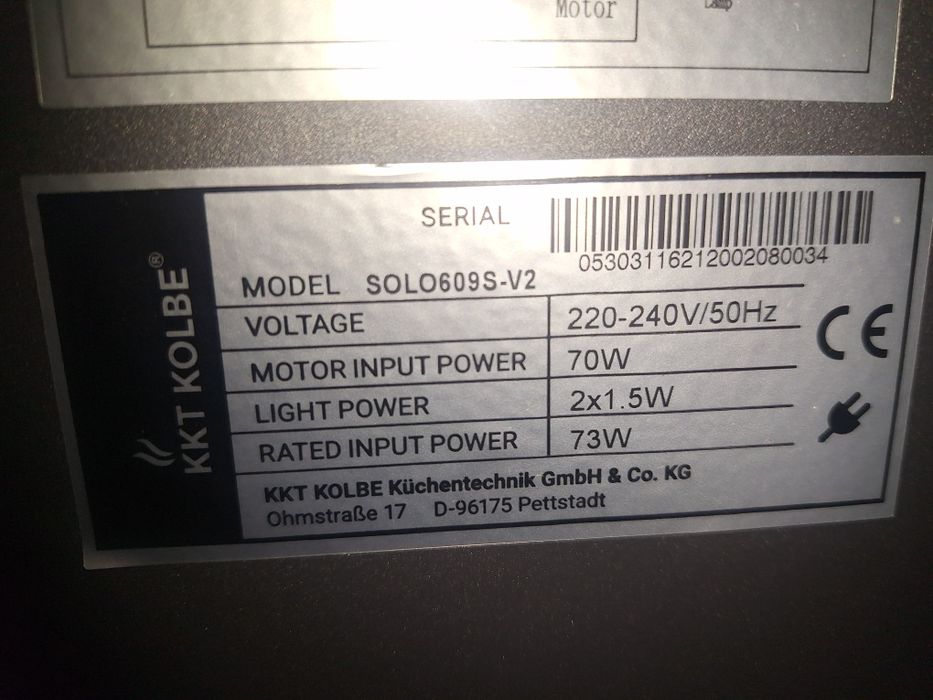 Okap, pochłaniacz KKT KOLBE