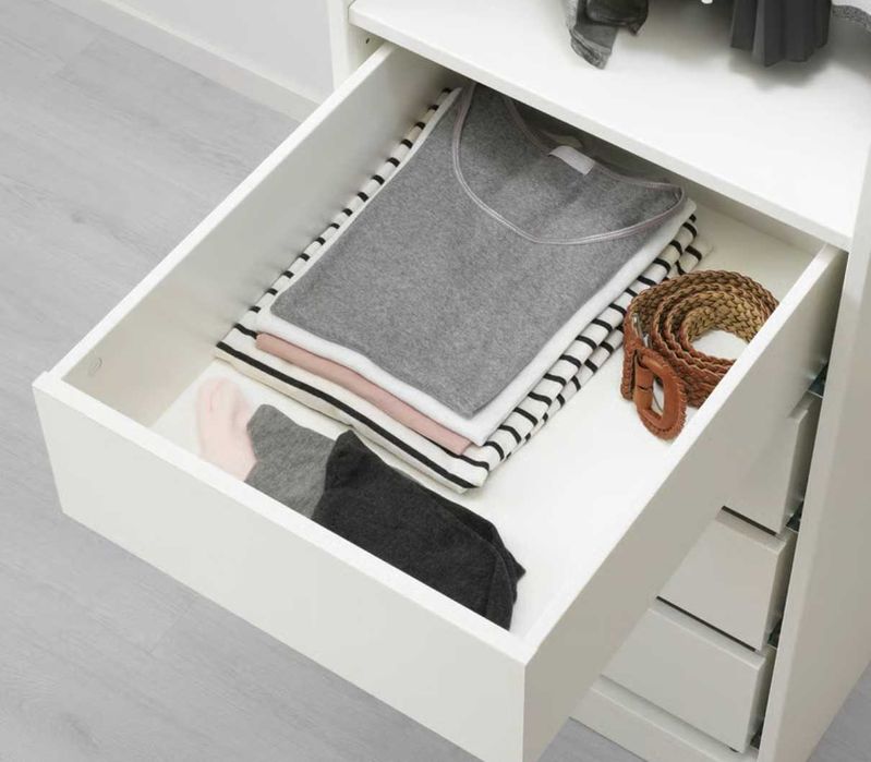 Biała szuflada Komplement Ikea 50 cm 58 cm