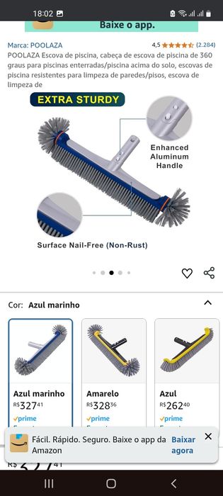 Escova de piscinas 17,5"