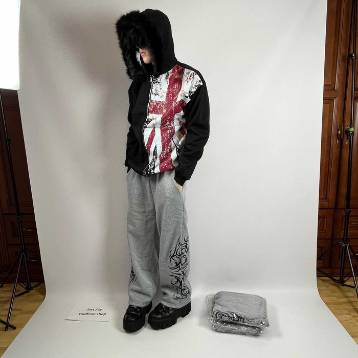 untilmydemise худі y2k hoodie grey серое худи с принтом y2k opium sk8