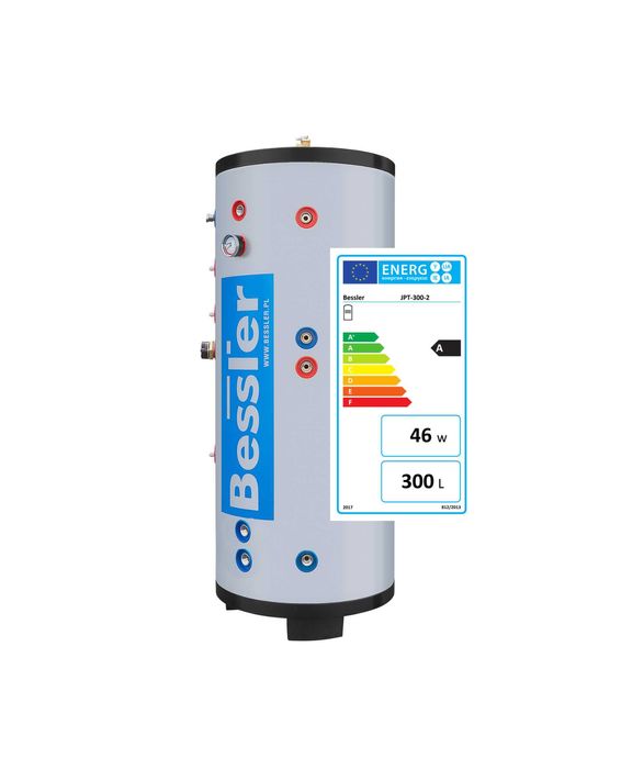 Zasobnik C.W.U stal nierdzewna 300l PODWÓJNA WĘŻOWNICA 3,7 m²