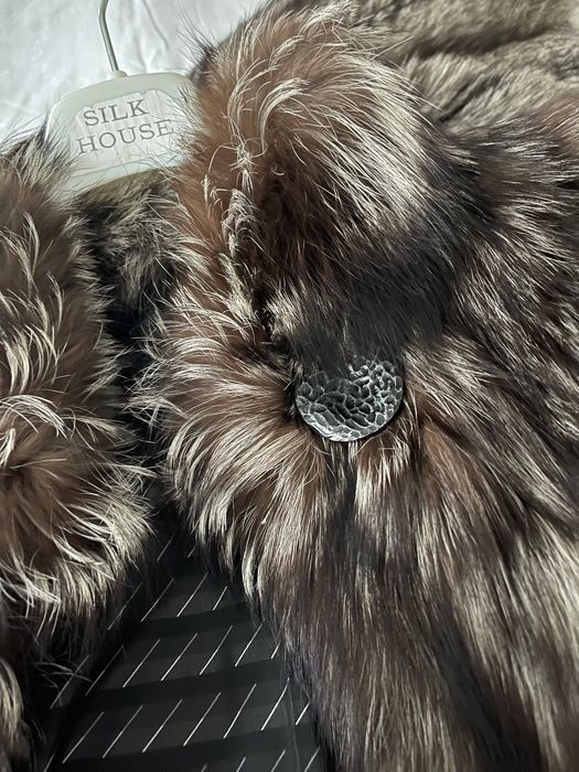 Futro, mufka, 2 kołnierze ze srebrnego lisa. Niespotykane.