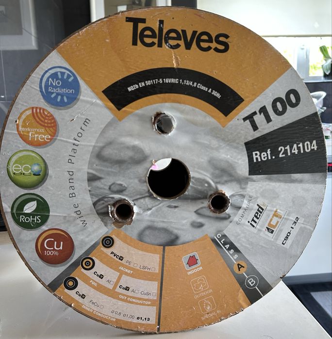 TELEVES Coaxial Cable T100, Ref. 21410464752119510147120