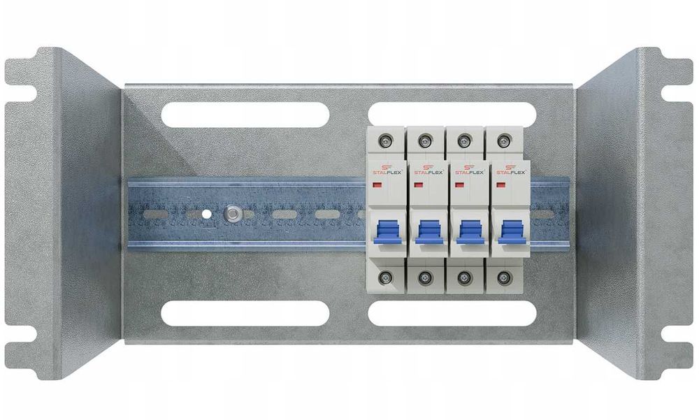 Panel Dystrybucji Napięć RACK 10" 3U/110/11xS DIN TS35/TH35 Ocynk