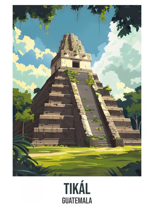 Plakat 15x20cm Tikl, Guatemala