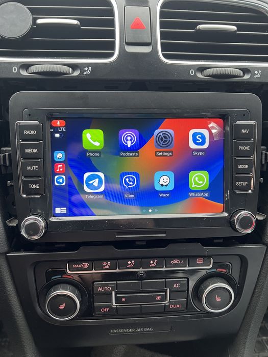 Магнітофон Carplay Android volkswagen skoda media магнітола пасат