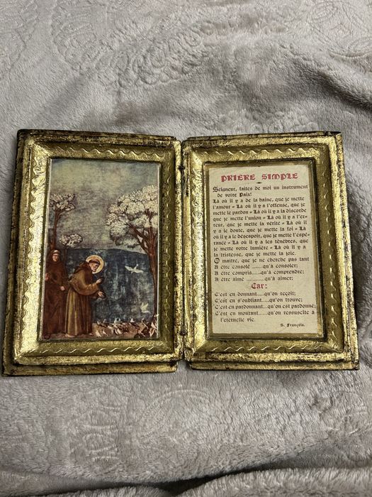Antyk Św Franciszek modlitewnik- ikona