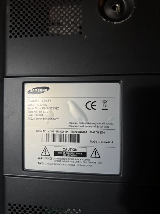 TV Plasma 42” Samsung