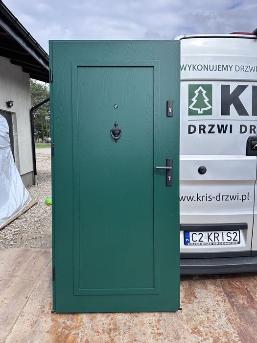 Drzwi DREWNIANE klatkowe wewnętrzneklatkowe na wymiar  cała Polska zielone czarne niebieskie białe czerwone antracyt
