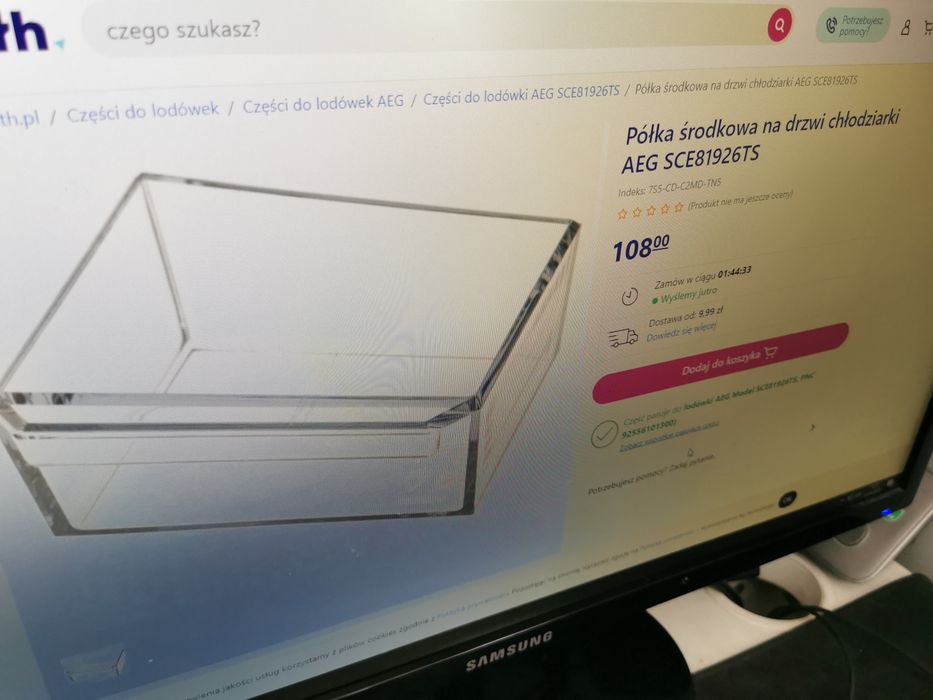 Komplet pojemników na drzwi do lodówki AEG