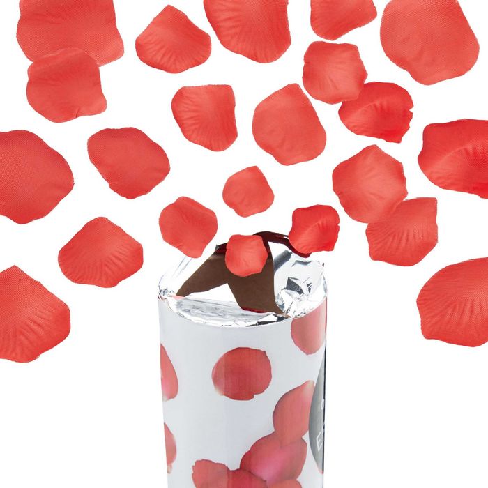 konfetti wystrzałowe płatki róż czerwony Relaxdays