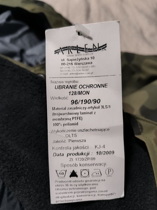 Ubranie ochronne 128/MON 96/190/90