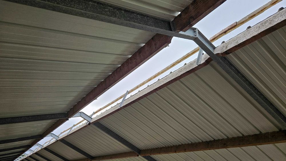 Konstrukcja stalowa 8.10x31.5 m wiata hala magazyn 255 m2