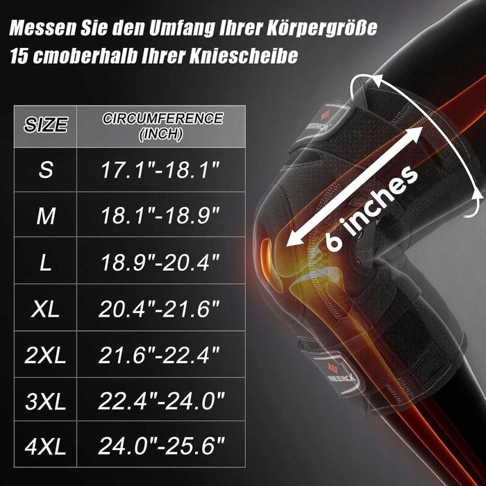 Profesjonalna orteza kolana NEENCA, dla mężczyzn i kobiet