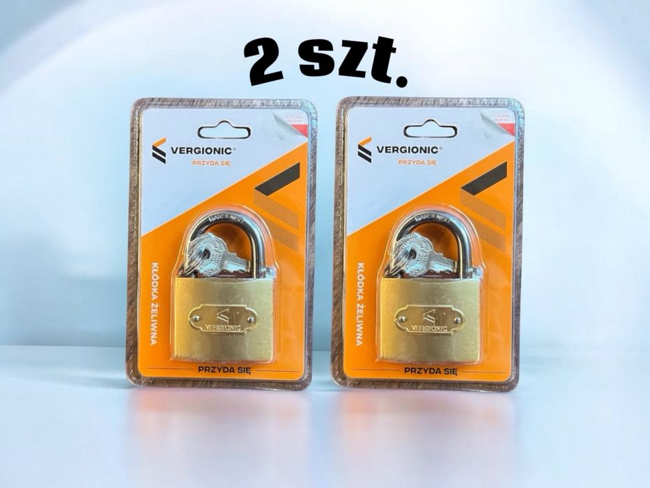 Zestaw 2x Wodoodporna Kłódka Żeliwna 48mm – Solidne Zabezpieczenie + 2x3 Kluczy