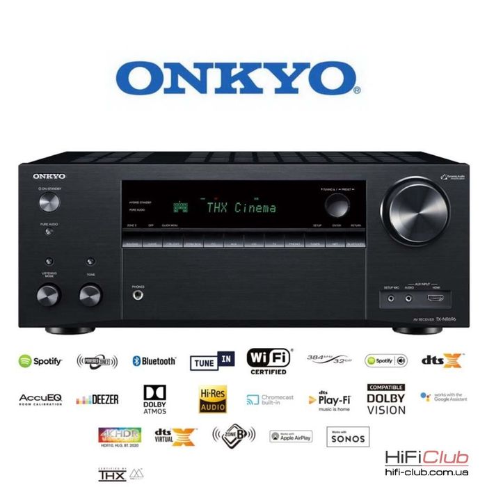 Onkyo tx nr 696 ресивер  Bluetooth WiFi Internet USB HDMI ACR 4k Dolby Atmos THX Android App